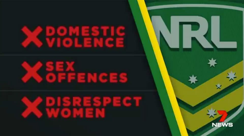 Under the new guidelines, players would be banned if they have committed acts of domestic violence or sex offences.