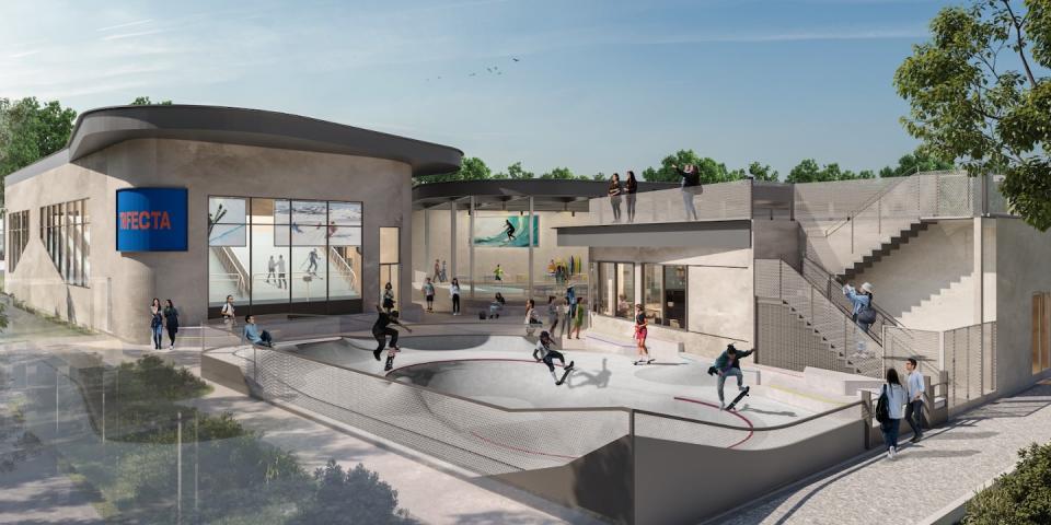 Artist impression of hybrid skate bowl (Photo: TRIFECTA)