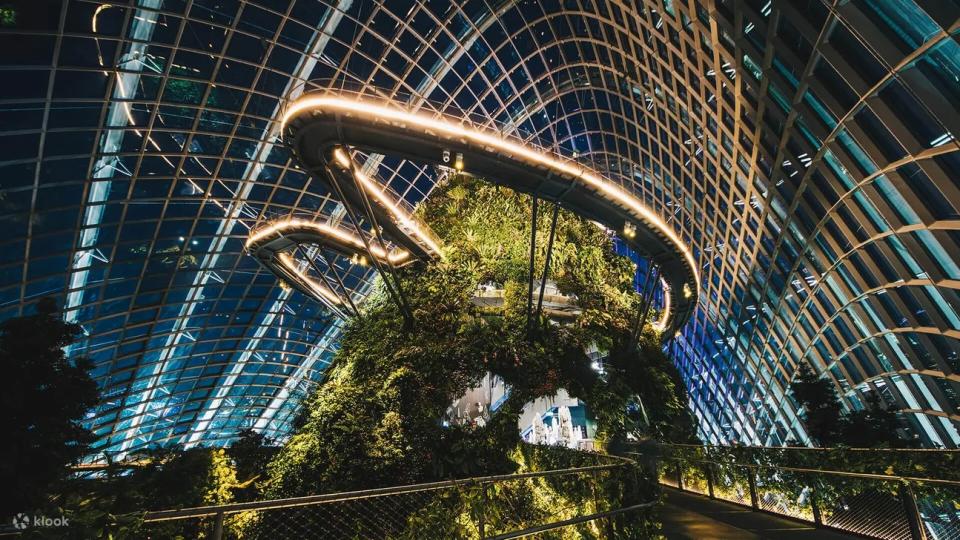 Visit one of the world’s tallest indoor waterfalls and a lush mountain clad with plants from around the world at Gardens by the Bay. (PHOTO: Klook)