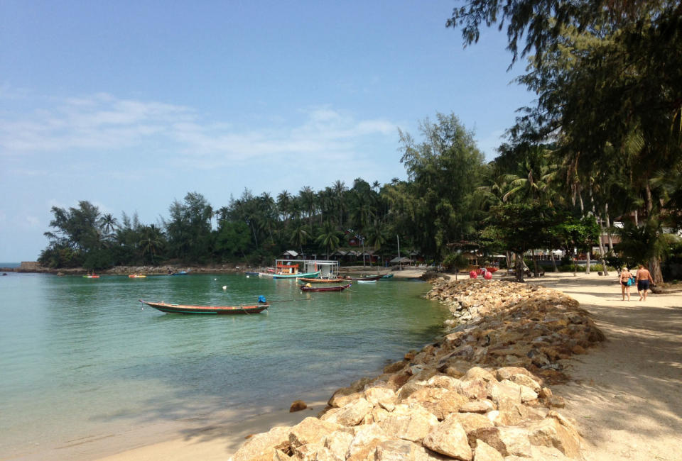 This 2014 photo shows Koh Ma, off Koh Phangan, Thailand. Thailand's beaches and islands are beautiful and relaxing, with a vibrant party scene, and make an exotic alternative to more traditional spring break destinations for adventurous travelers. (AP Photo/Mairead Flynn)