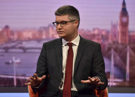 Britain's Lord Wolfson, Chief Executive of Next, appears on the BBC's Marr Show, in London, Britain, October 14, 2018. Jeff Overs/BBC/Handout via REUTERS