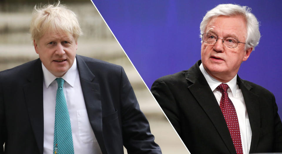 <em>Opposition – Boris Johnson and David Davis are said to be against the plans (Pictures: Getty)</em>