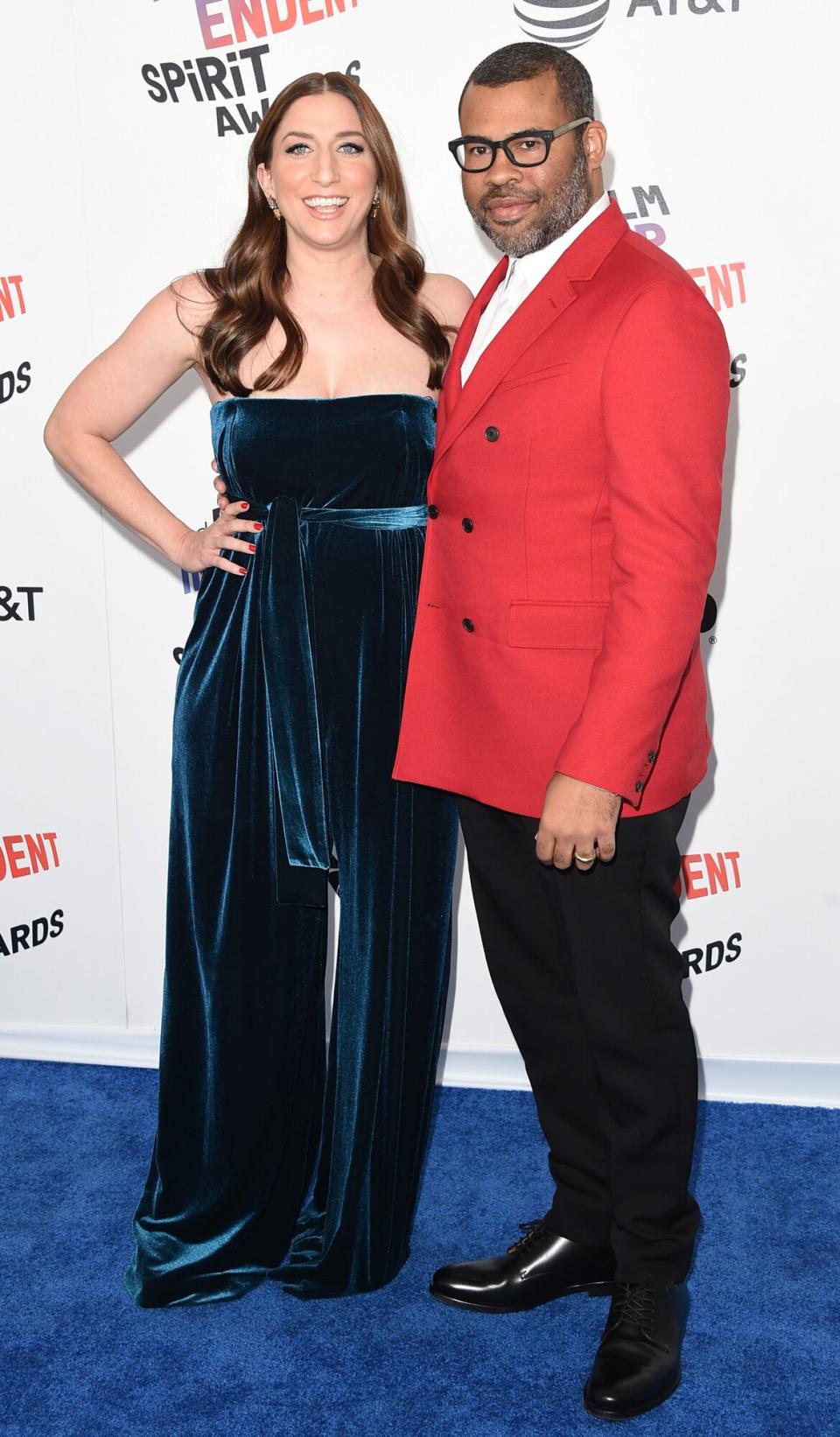 Chelsea Peretti and actor/director Jordan Peele attend the 2018 Film Independent Spirit Awards on March 3, 2018 in Santa Monica, California