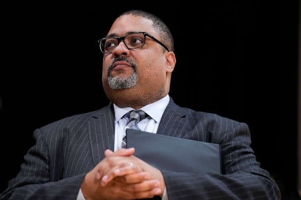 PHOTO: Manhattan District Attorney Alvin Bragg participates in a news conference in New York, Feb. 7, 2023. (Seth Wenig/AP)