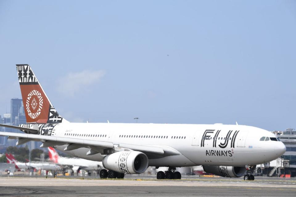 <p>Getty</p> A Fiji Airways aircraft 