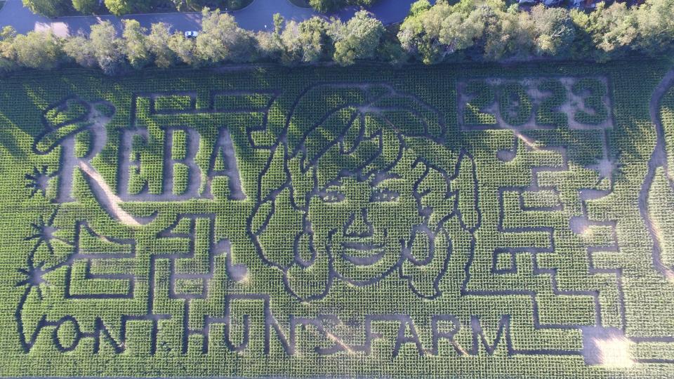 The Von Thun Farms Reba McEntire corn maze in Monmouth Junction.