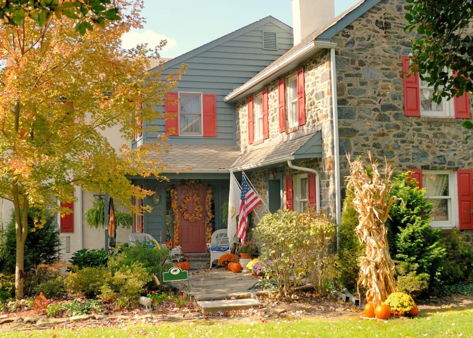 fall home with seasonal decorations