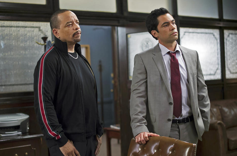 Ice-T and Danny Pino stand beside each other on an episode of Law and Order: Special Victims Unit. (Michael Parmelee / Getty Images)