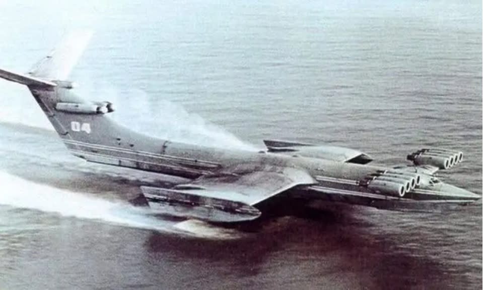 前蘇聯製翼地效應飛行器--「裏海怪物」。   圖：翻攝陸網qq