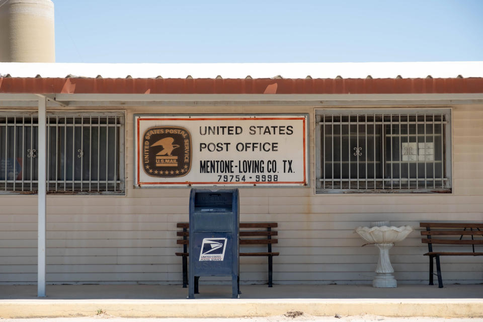 Chris Busse, the sheriff and voter registrar, sent out voter registration address confirmation cards to people who listed post office boxes outside Mentone. (Sarah M. Vasquez for NBC News)