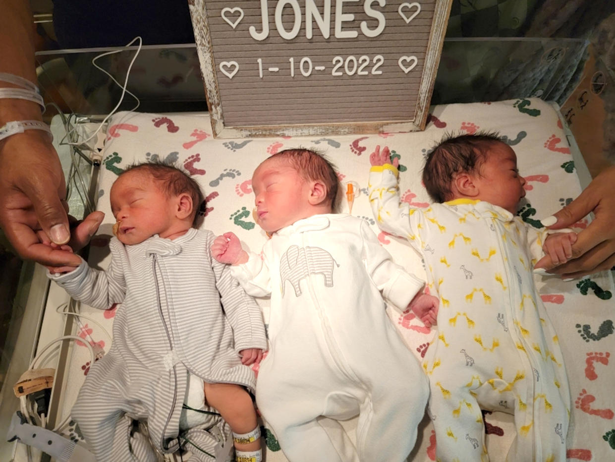 Linda Jones is determined to give her triplets breast milk. (Courtesy Linda Jones)