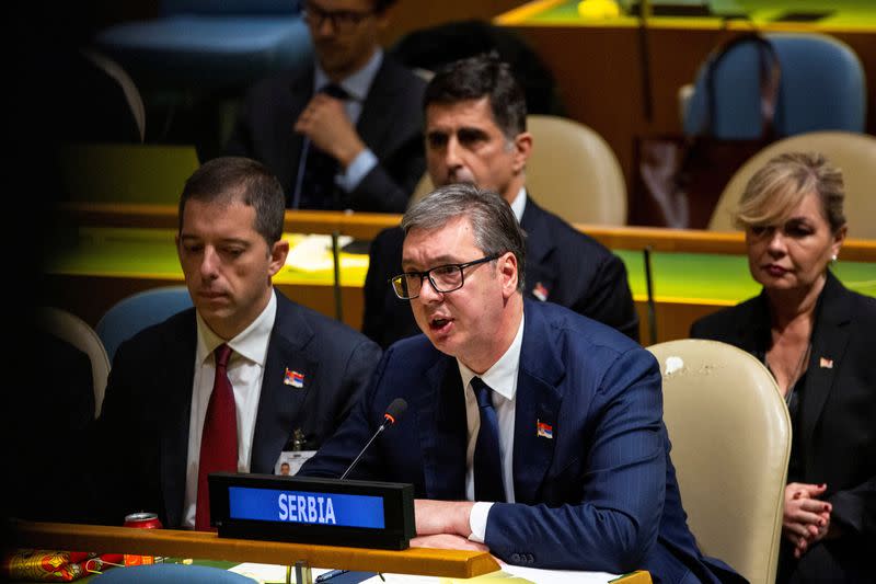 United Nations General Assembly votes on Srebrenica genocide resolution at the United Nations Headquarters in New York