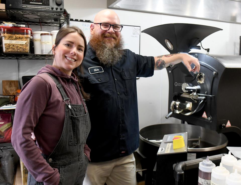 Hannah Moyer and her husband Mike launched M&H Beans Coffee Co + Roastery in North Canton during the pandemic. She serves as chief operating officer.