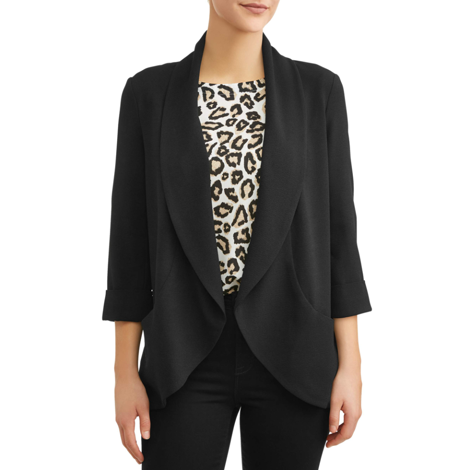 Time and Tru Women's Drape Front Blazer (Photo: Walmart)