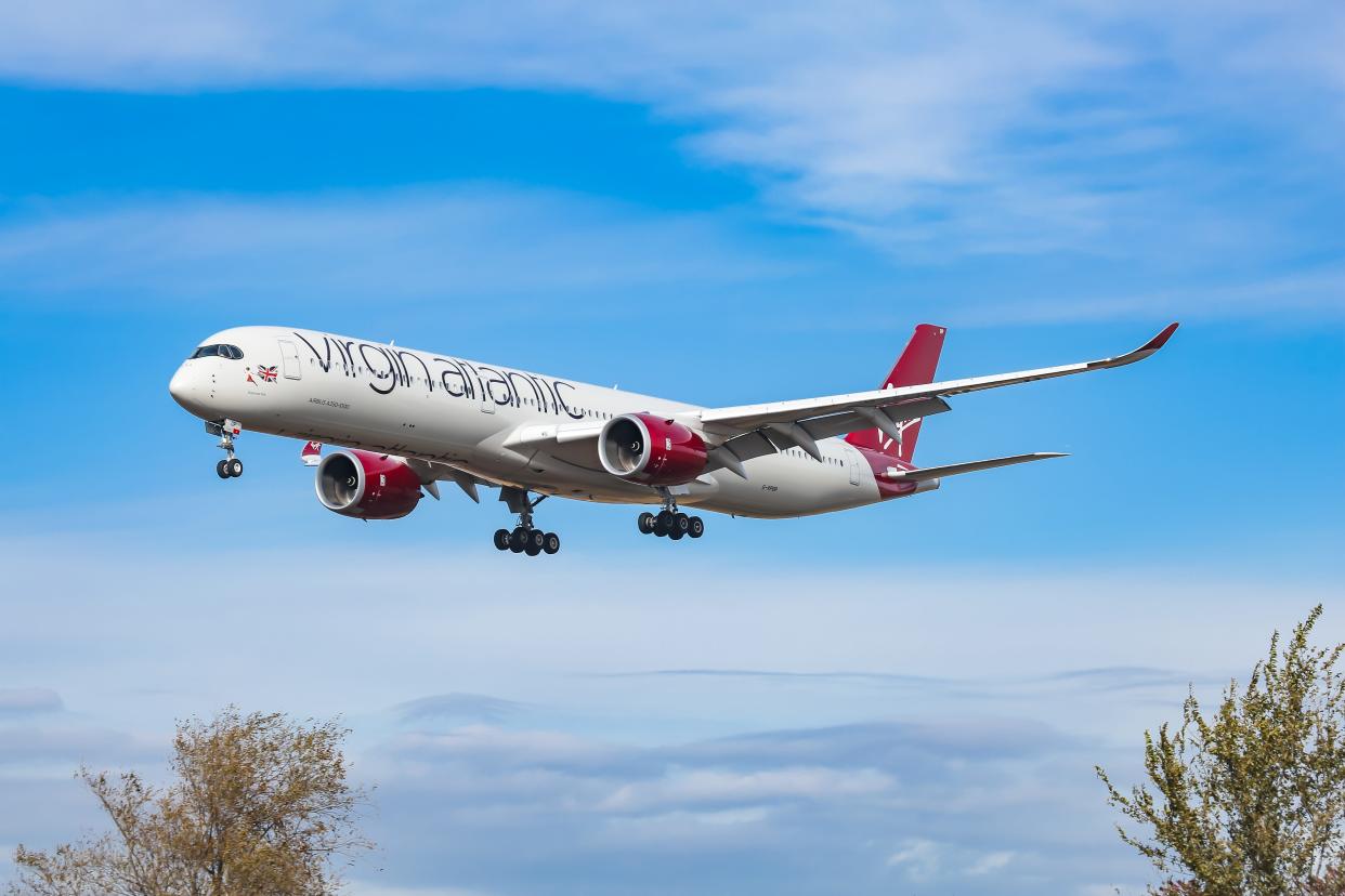 Virgin Atlantic Plane in Flight