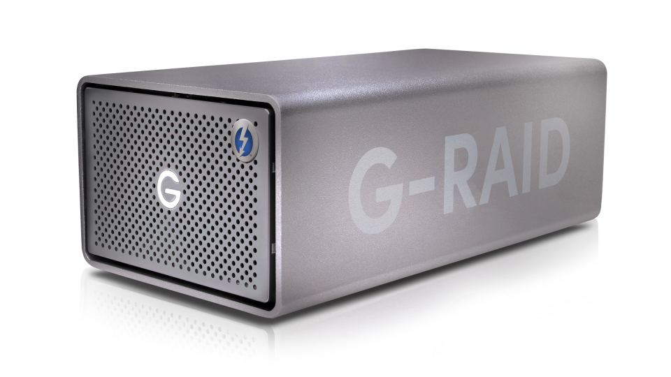 Product shot of the G-RAID 2-bay, one of the best external hard drives