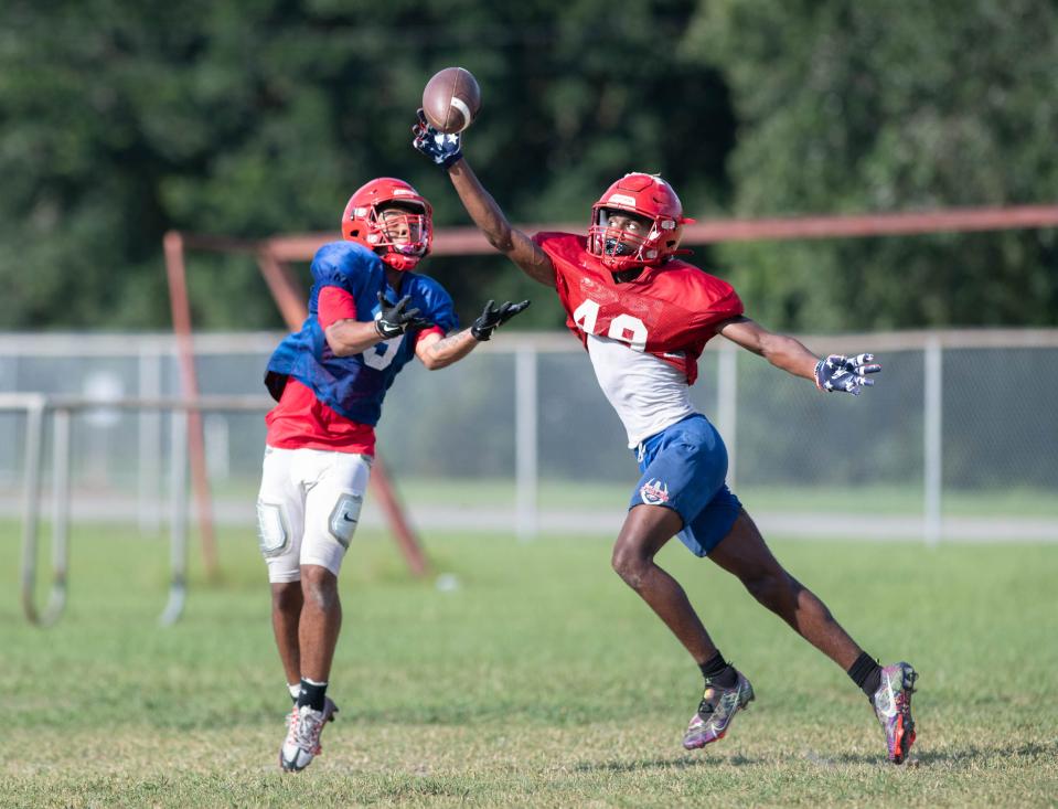 Football practice at Pine Forest High School in Pensacola on Wednesday, Aug. 16, 2023.