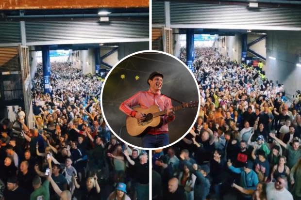 WATCH: Incredible moment Gerry Cinnamon fans dance and sing as they leave gig