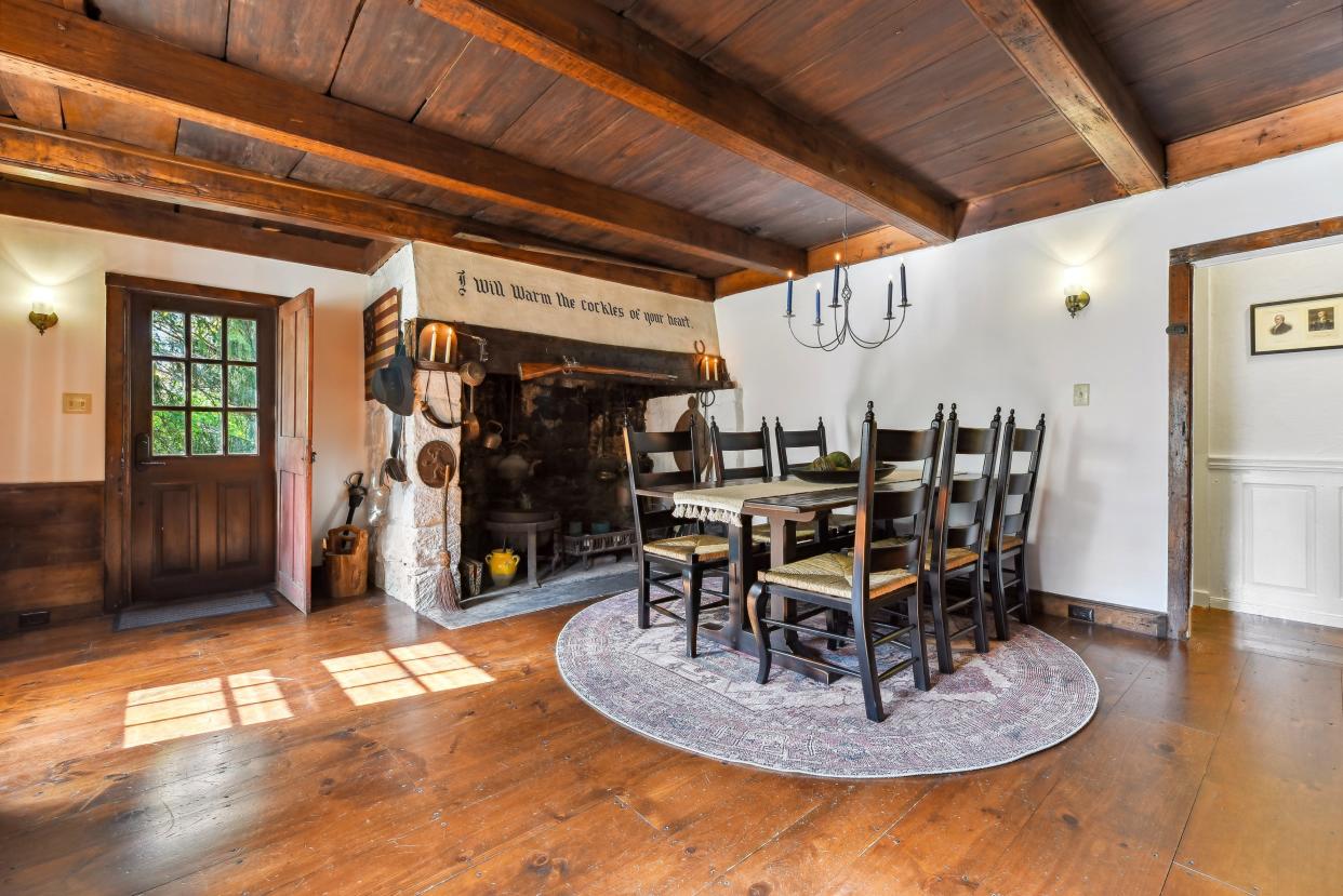 Restored in the mid-2000s, 35 Parker Ave. in Maplewood predates the American Revolution. It features exposed beams made from locally harvested wood and a massive stone fireplace in the original living space.