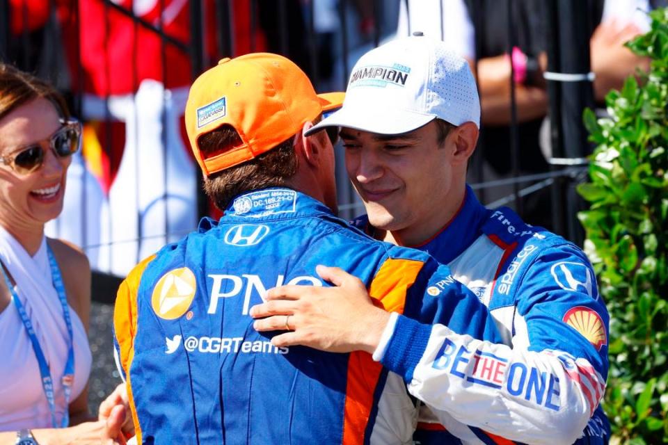 After formally clinching his second IndyCar championship in three years two weekends ago in Portland, Alex Palou got a chance to thoroughly celebrate at Laguna Seca. Still, the Chip Ganassi Racing driver faces an ongoing court battle with McLaren this offseason.