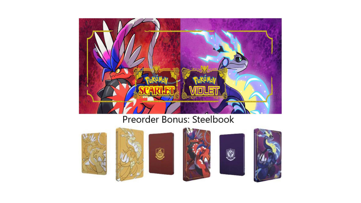 Pokemon Scarlet/Violet Steelbook Early Purchase Bonus Revealed For  Singapore – NintendoSoup