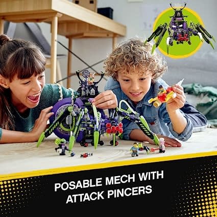 two kids playing with the LEGO Minkie Kid kit