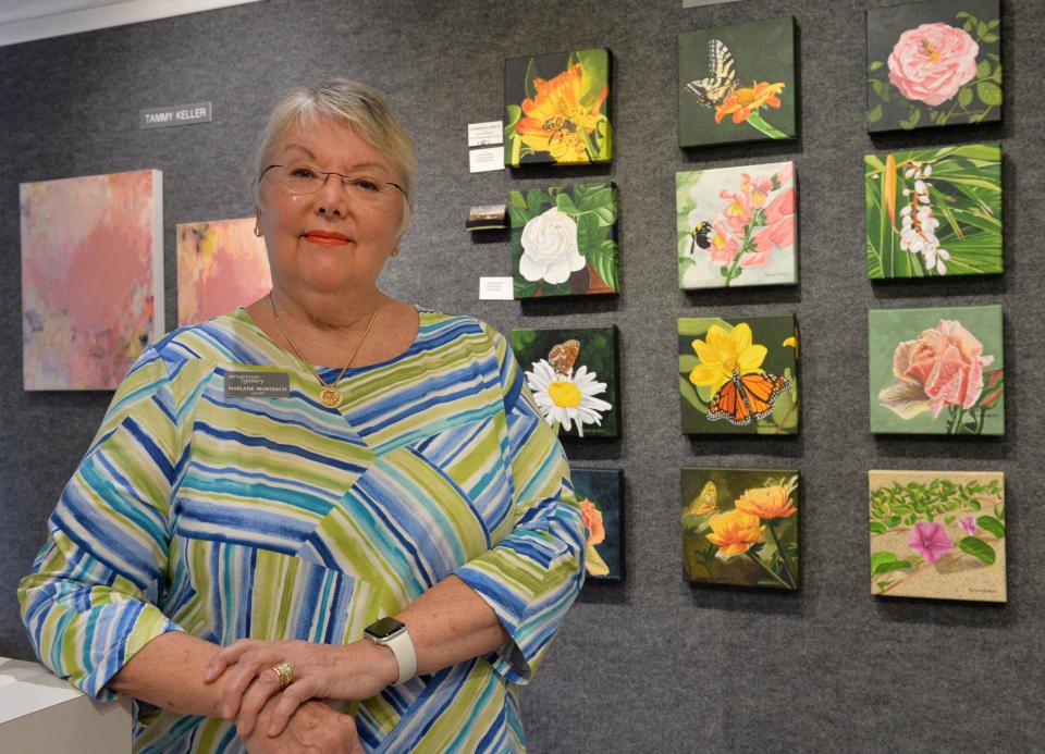 Artist Marlene Wurzbach has a series of garden florals paintings on display at Art Uptown Gallery on Main St. in Sarasota. Wurzbach has been a member of the gallery for five years.