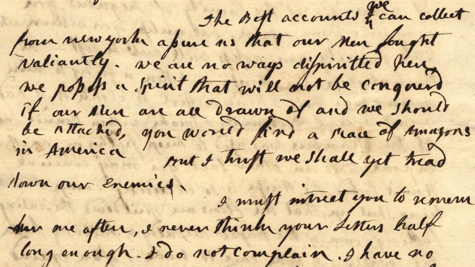 Abigail Adams letter