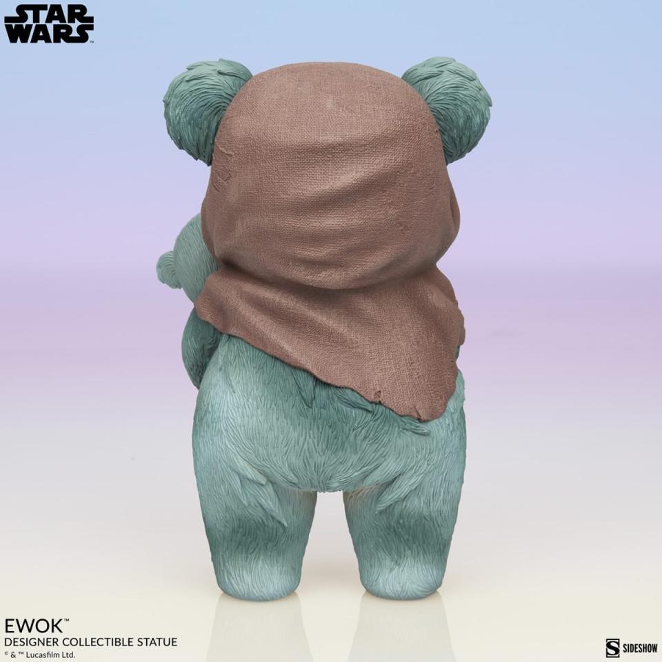 Back of Ewok holding a baby statue
