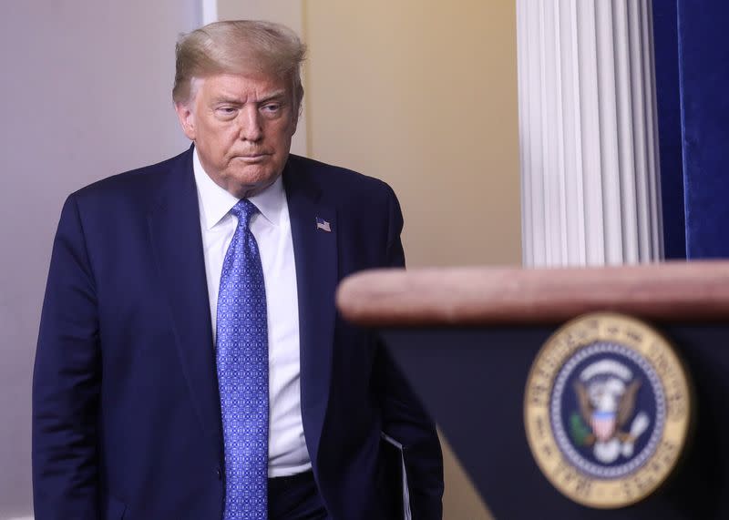 U.S. President Trump hosts coronavirus response task force briefing at the White House in Washington