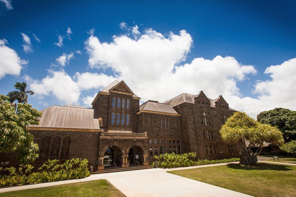 Front of Hawaiian Hall at the Bishop Museum