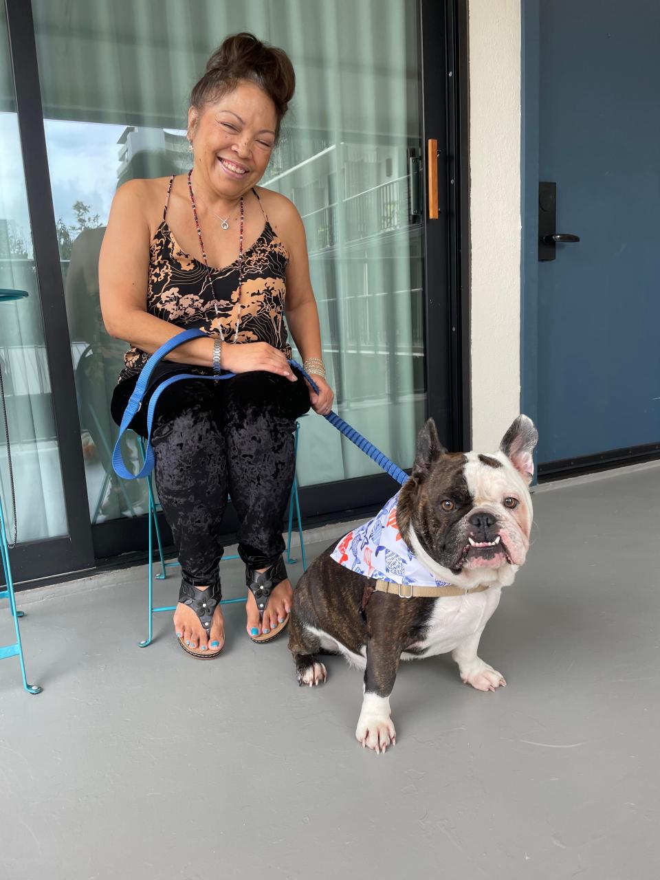 Jack and his owner Lynette Eastman, who is also general manager of the Surfjack Hotel & Swim Club, live at the hotel.