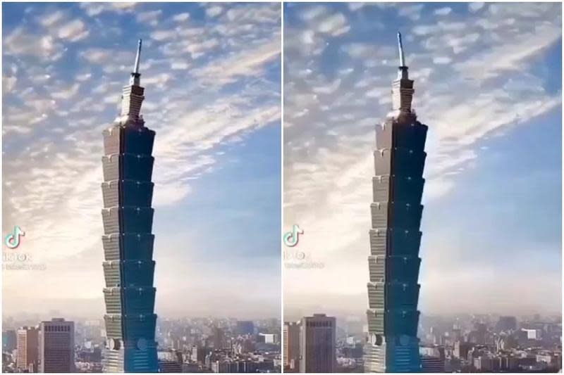 網路流傳一段台北101大樓「瘋狂搖擺」的影片，為擔心民眾誤解，官方特地鄭重澄清。（翻攝臉書）
