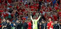 Football Soccer - Wales v Belgium - EURO 2016 - Quarter Final - Stade Pierre-Mauroy, Lille, France - 1/7/16 Wales' Wayne Hennessey celebrates at the end of the game REUTERS/Pascal Rossignol Livepic