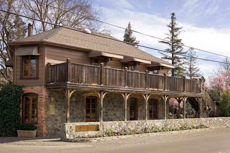 UNITED STATES – MARCH 01: French Laundry, Thomas Keller’s three-star Michelin rated restaurant in Yountville, California, U.S., is photographed on Saturday, March 1, 2008. Napa Valley’s Yountville, once home to blue-collar workers, military veterans and dive bars, is becoming a haven for business leaders, celebrities and the expensive hotels and restaurants that draw them. Yountville, about 60 miles north of San Francisco, boasts restaurants with more Michelin stars per capita than any city in the U.S. (Photo by Chip Chipman/Bloomberg via Getty Images)