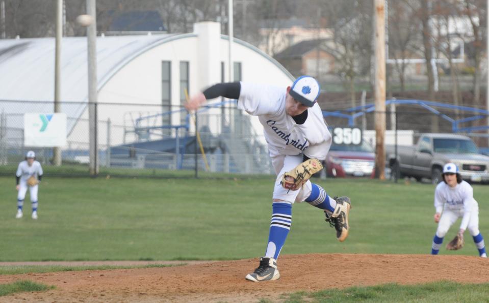 Cambridge sophomore Dawson Geese started on the mound for the Cats during the home opener against St. Clairsville on Thursday evening at Don Coss Stadium. The Bobcats dropped an 8-0 decision over the Red Devils to stand at 1-1 in the early stages of the season.