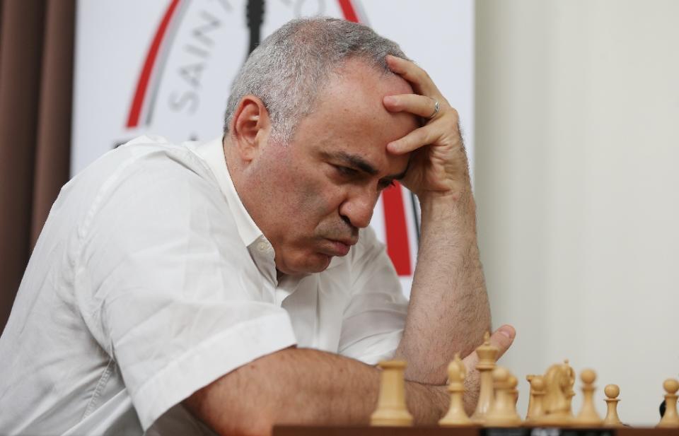 Grandmaster chess player Garry Kasparov had not been expected to win the Rapid and Blitz tournament in St. Louis, Missouri (AFP Photo/BILL GREENBLATT)