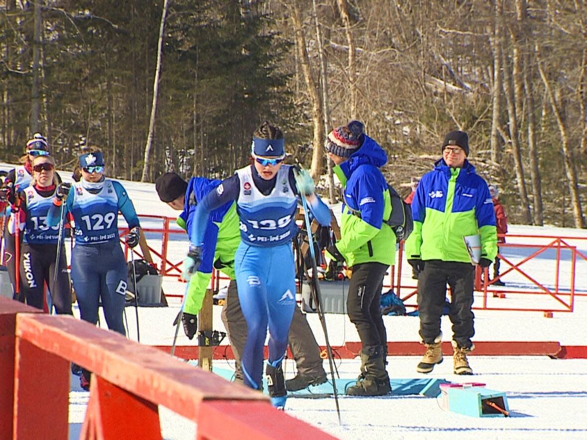 Volunteers keep the events running smoothly at Mark Arendz Provincial Ski Park at Brookvale. (Ken Linton/CBC - image credit)