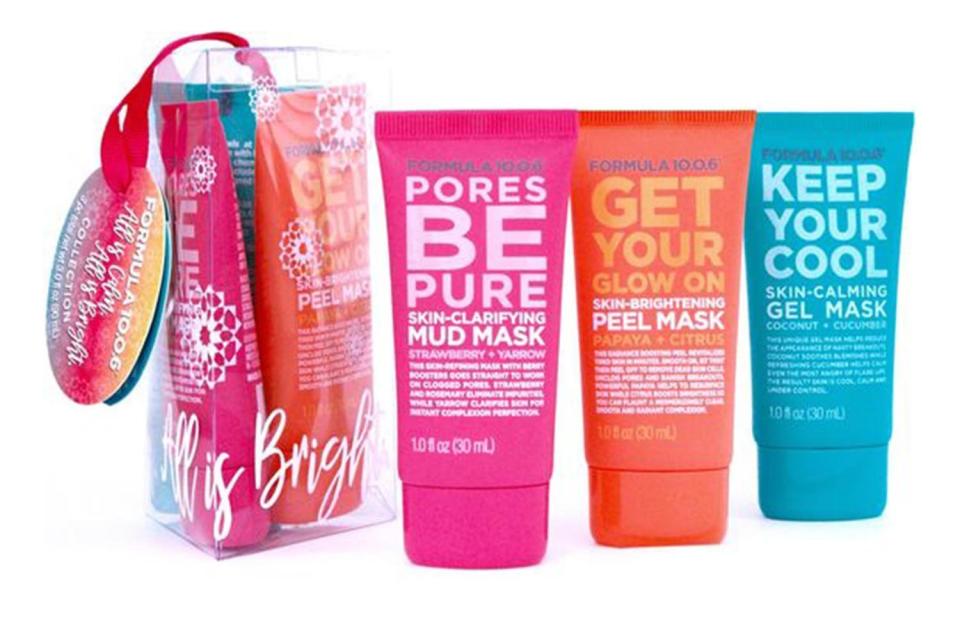 <strong><a href="https://www.ulta.com/all-calm-all-bright-face-mask-gift-set?productId=pimprod2002146" target="_blank" rel="noopener noreferrer">Get the Formula 10.0.6 mask set for $9.99</a></strong>