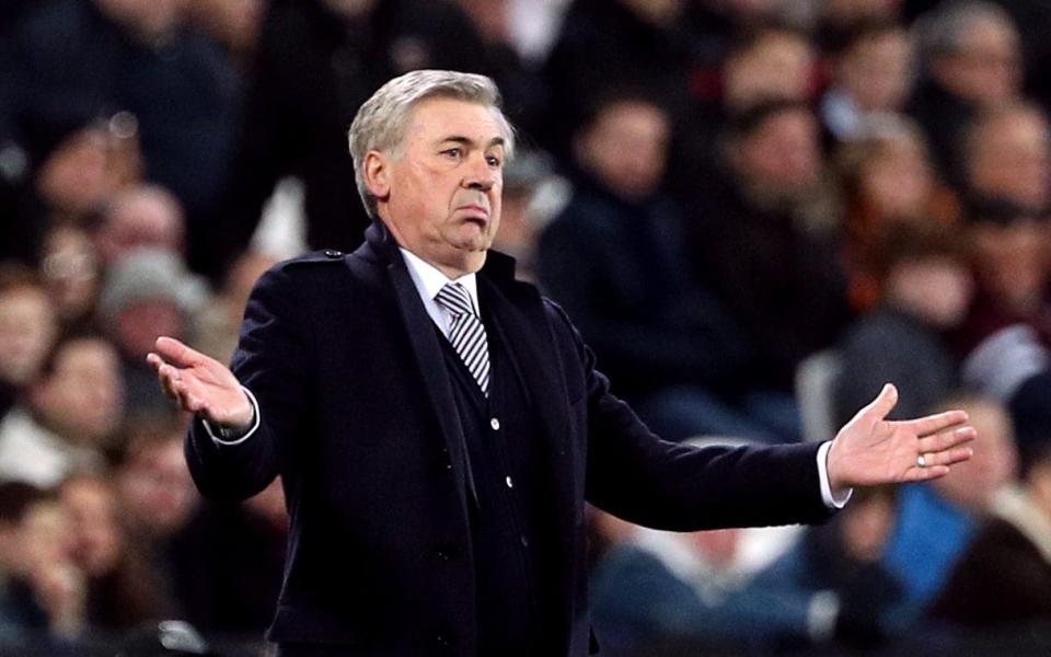 Carlo Ancelotti thinks his Everton players too often take the safety-first option with their passing - PA