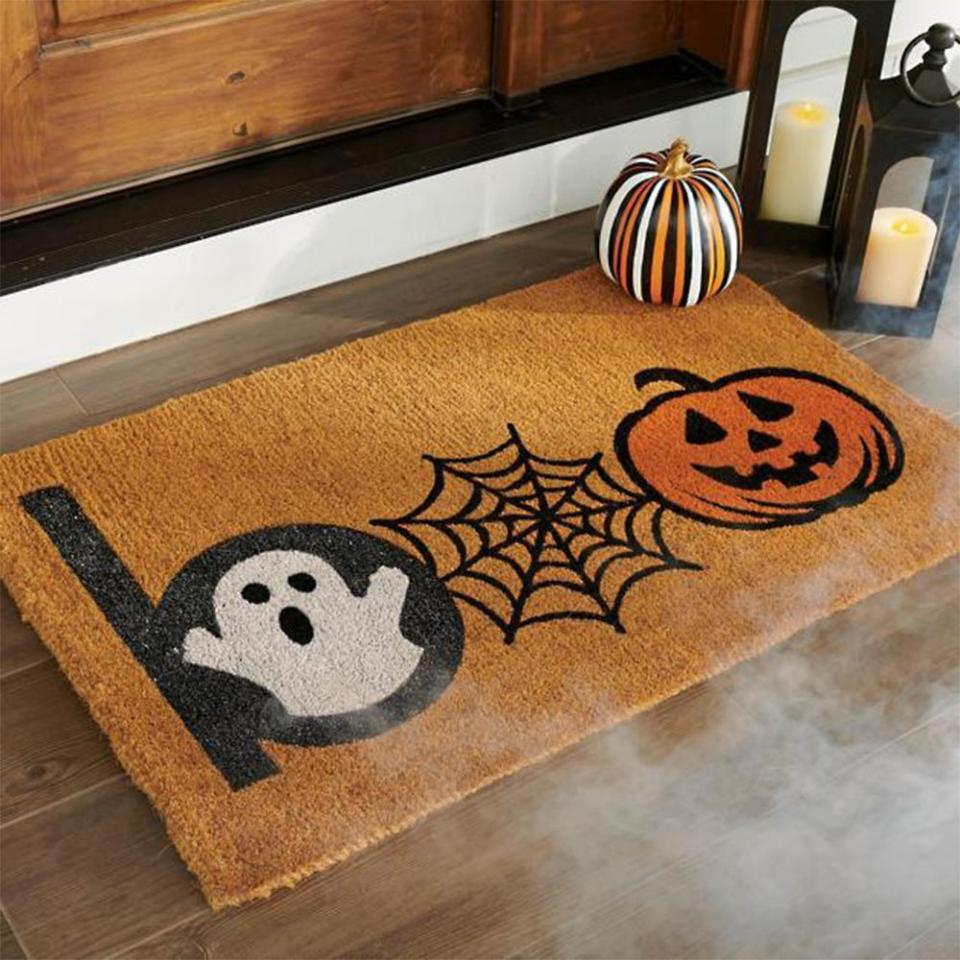 6) Halloween Boo Coir Door Mat