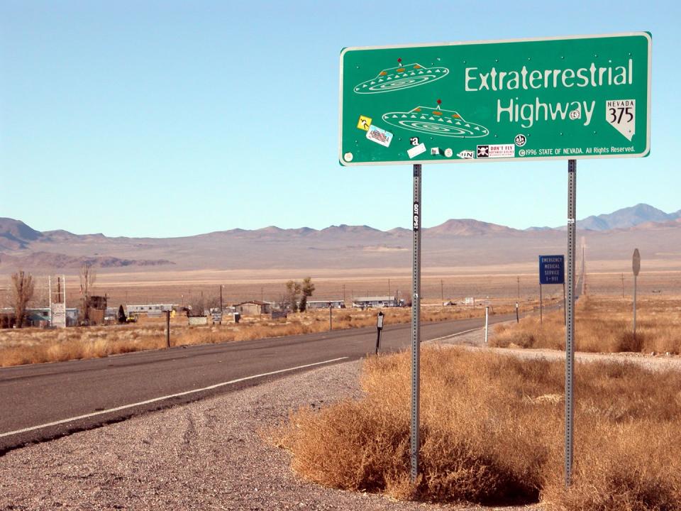 <p>While heavily guarded and secure, Area 51 has been a place that has long fascinated the extraterrestrial–obsessed. However, the big secret of the protected base is that <a href="https://www.popularmechanics.com/military/research/a24152/area-51-history/" rel="nofollow noopener" target="_blank" data-ylk="slk:there are no aliens there;elm:context_link;itc:0;sec:content-canvas" class="link ">there are no aliens there</a>. Instead, the remote location is used as a test site for American-made, classified devices like aircrafts, communications, and weapons. </p>