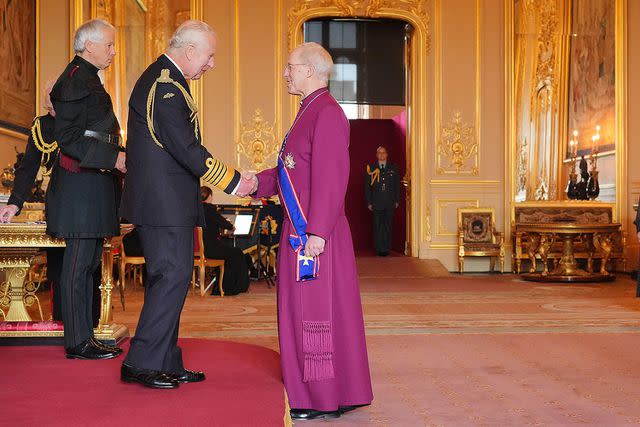 <p>PA Images / Alamy Stock Photo</p> King Charles and the Most Reverend and Right Honourable Justin Welby, the Archbishop of Canterbury, at Windsor Castle on May 14, 2024.