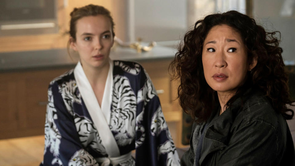 Jodie Comer and Sandra Oh in Killing Eve.