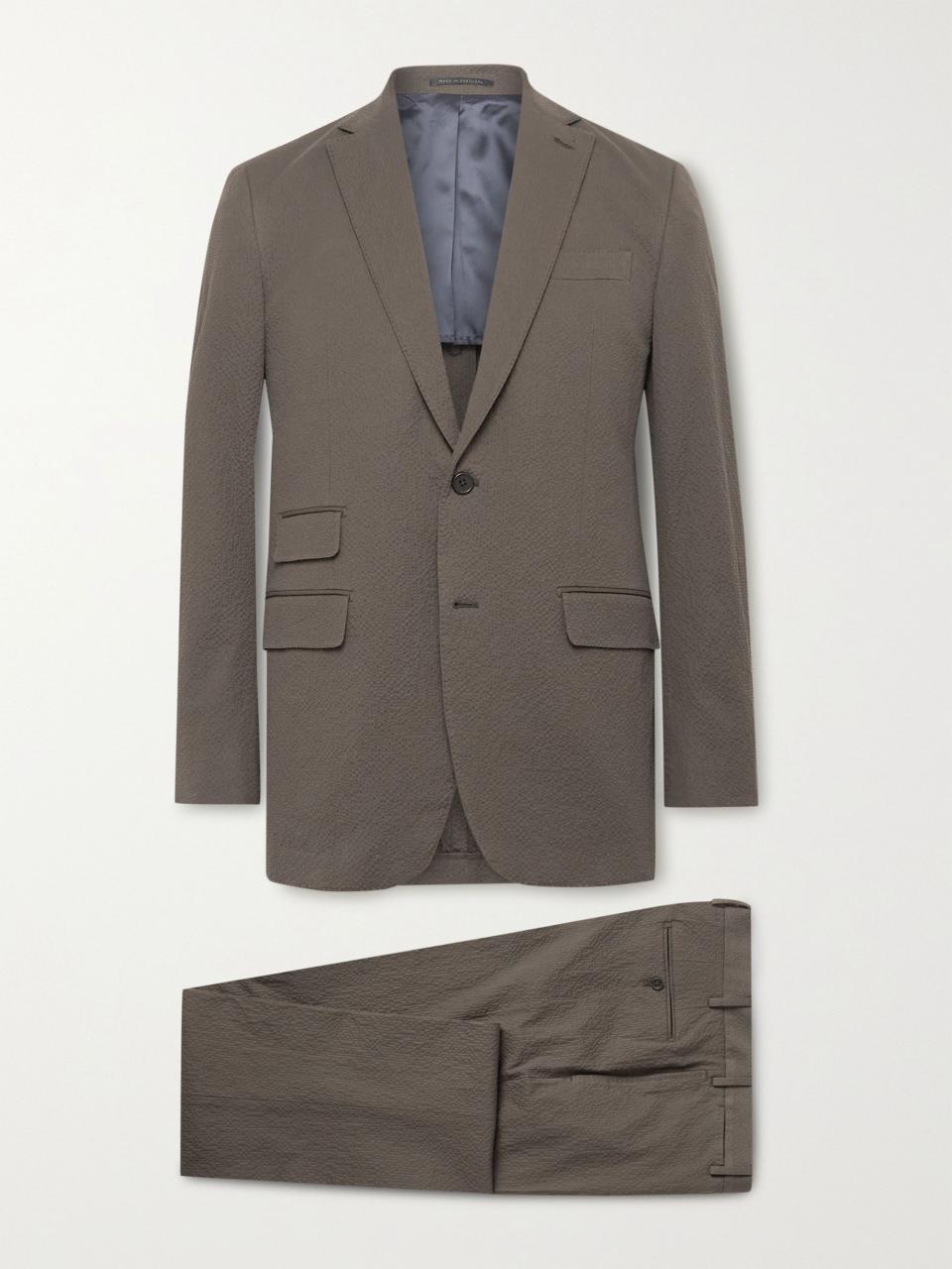 28) Kincaid No. 2 Slim-Fit Cotton-Blend Seersucker Suit