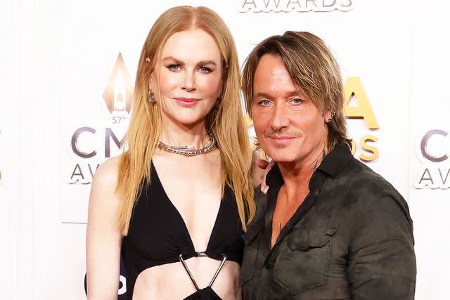 <p>Taylor Hill/WireImage</p> Nicole Kidman and Keith Urban attend the 2023 CMA Awards