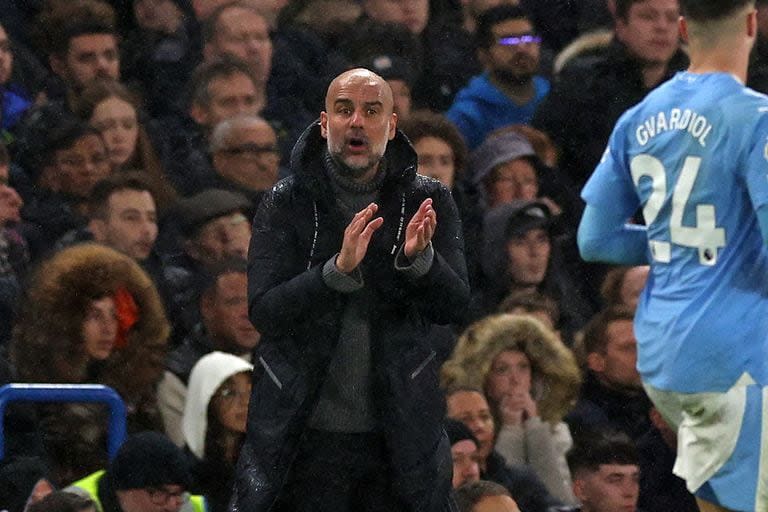 Pep Guardiola, DT del Manchester City (Adrian DENNIS / AFP) 