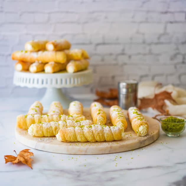 Cream rolls, an Afghan patisserie special. (Photo: Courtesy of Laila Mir)