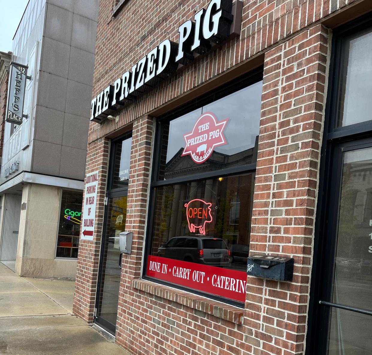 The Prized Pig in downtown Mishawaka could end up in a new home near the city's Battell Park in Mishawaka within the next year. It would share space with a pizza operator.