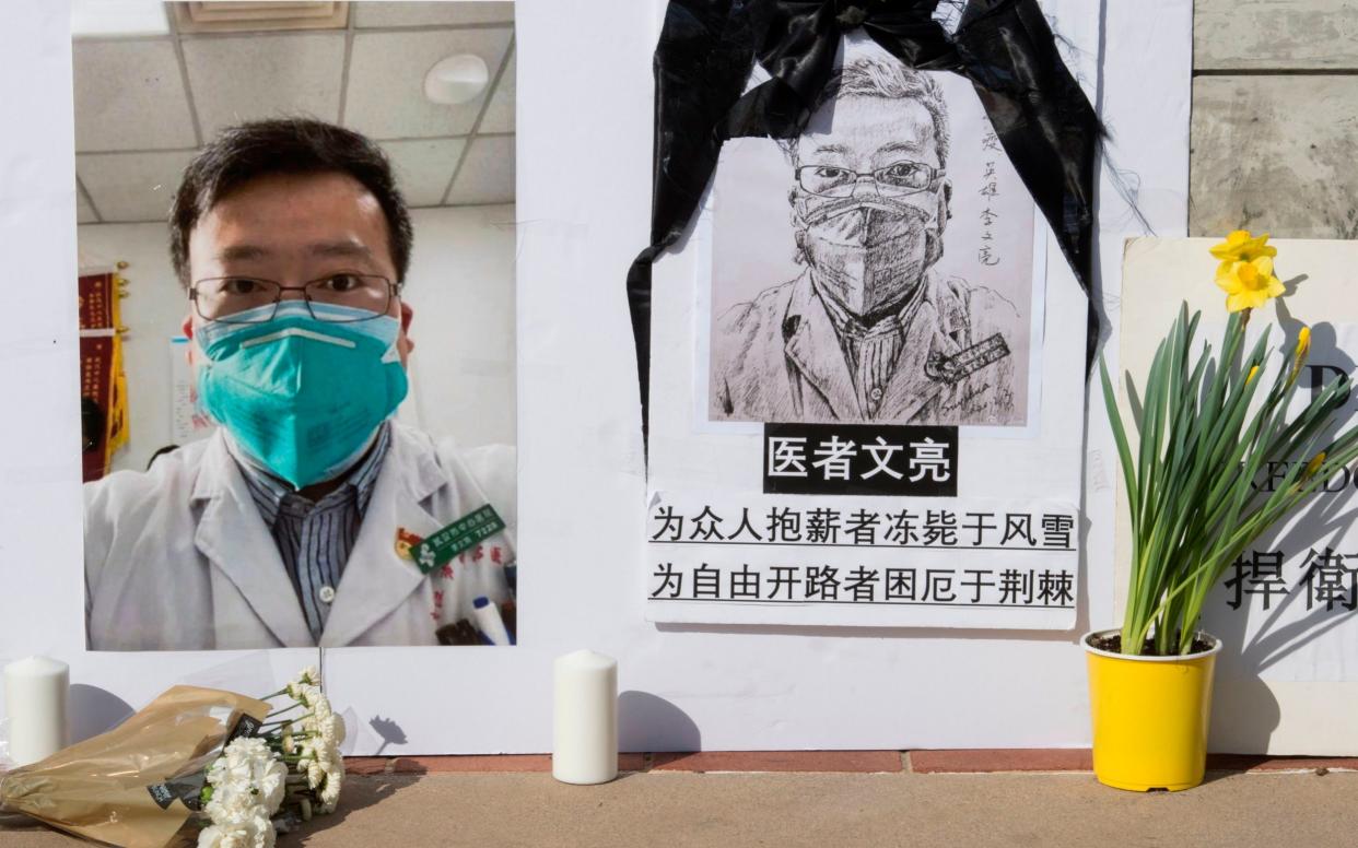 Dr Li is now officially a 'martyr' in China for his work on exposing the virus -  MARK RALSTON/AFP